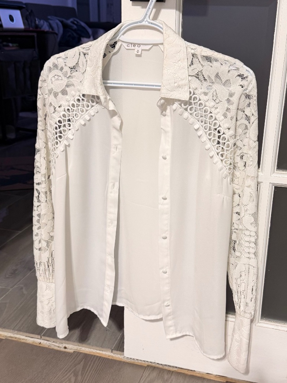 Cleo white lace shirt